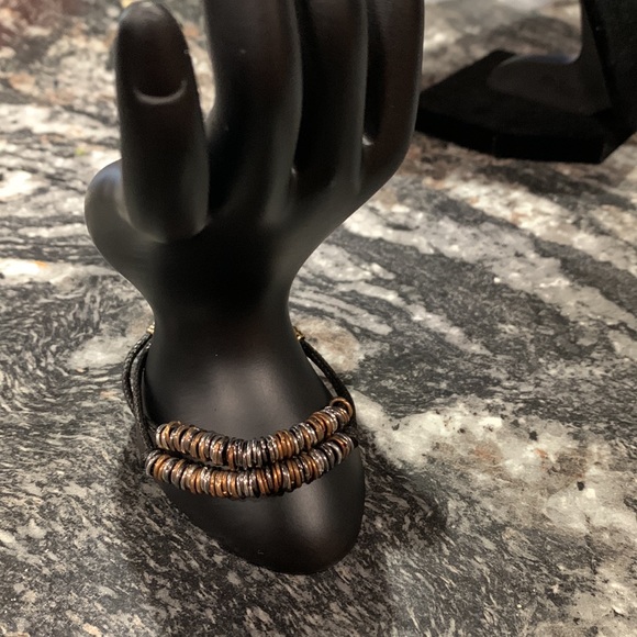 $5 add-on to any Bundle!! Or 3/$25 metal loops on leather bands bracelet - Picture 9 of 9